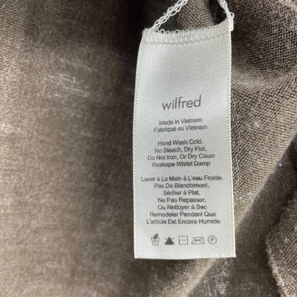 Wilfred heathered brown white vneck Sherbrooke top - Picture 10 of 16